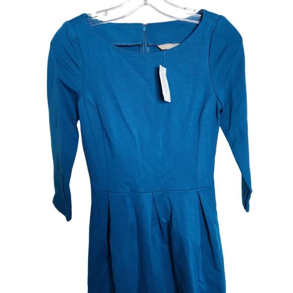 Banana Republic Viscose Blend Teal Dress, NWT, Size 0 - Picture 2 of 6